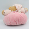Doudou ours patapouf lilirose rose avec fleurs Kaloo