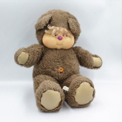 Ancienne Peluche ours marron Nombrilou AJENA