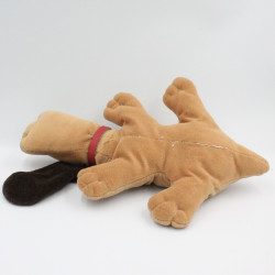 Peluche chien beige marron Pitou avec bébés VULLI Vintage