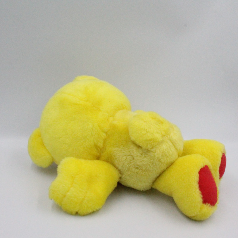 Peluche ours jaune rouge NOSY BEAR circuit voitures HASBRO Vintage