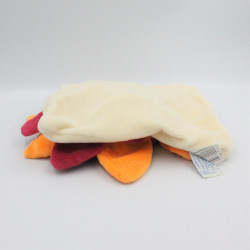 Doudou et compagnie collector ours plat fleur rose orange