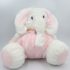 Peluche Puffalump éléphant blanc rose Complete rapport