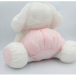 Peluche Puffalump éléphant blanc rose Complete rapport