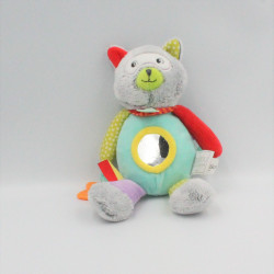 Doudou et compagnie raton laveur gris bleu vert rouge multiactivités