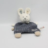 Doudou plat Lapin bleu marine NICOTOY