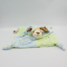 Doudou plat chien vert bleu pommes NICOTOY