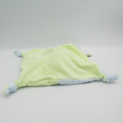 Doudou plat chien vert bleu pommes NICOTOY
