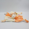Doudou plat vache orange blanc pommes NICOTOY