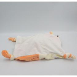 Doudou plat vache orange blanc pommes NICOTOY