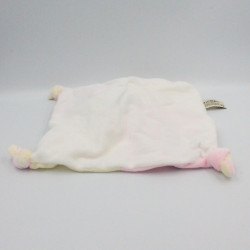 Doudou plat souris rose blanc pommes NICOTOY