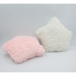 Peluche coussin étoile rose et blanche SWEET DREAM LOT DE 2 