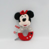 Doudou hochet Minnie rouge gris DISNEY