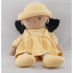 Doudou poupée fille robe rose NOUNOURS