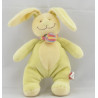 Doudou lapin vert anis hochet TEX