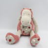 Doudou hippopotame Les Zazous rose MOULIN ROTY