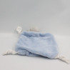 Doudou plat ours plume bleu noeuds KALOO