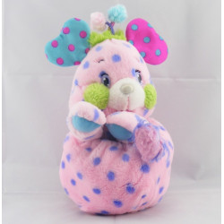 Peluche Popples rose à pois LANSAY 