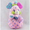 Peluche Popples rose à pois LANSAY 