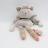 Doudou semi plat chat gris les Pachats MOULIN ROTY