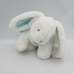 Doudou et compagnie lapin blanc bleu Pompon 35 cm