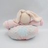 Doudou Lapin rose bleu fleurs patchworks Liliblue KALOO