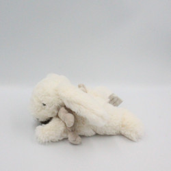 Doudou et compagnie lapin blanc gris taupe tout doux Bonbon 20 cm
