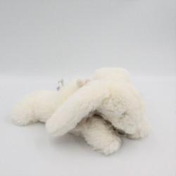 Doudou et compagnie lapin blanc gris taupe tout doux Bonbon 20 cm