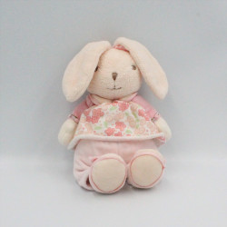 Doudou Lapin lilirose rose fleurs Kaloo
