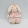 Doudou Lapin lilirose rose fleurs Kaloo