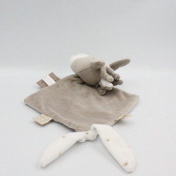 Doudou plat ane poney cheval beige blanc couronnes Noa NATTOU