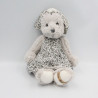 Peluche ours gris robe chapeau LOUISE MANSEN