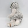 Peluche ours gris robe chapeau LOUISE MANSEN
