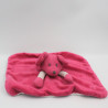 Doudou plat souris rose blanc étoiles OBAIBI
