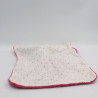 Doudou plat souris rose blanc étoiles OBAIBI