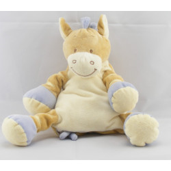 Doudou ane cheval zébre beige bleu BENGY