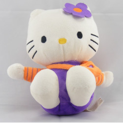 Doudou chat HELLO KITTY violet sac orange SANRIO LICENSE 