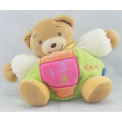 Doudou ours patapouf vert rose 123  KALOO