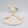 Doudou plat lapin blanc rose JELLYCAT