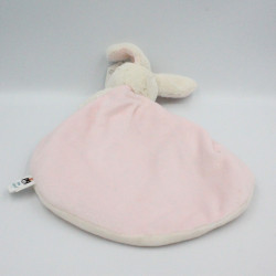 Doudou plat lapin blanc rose JELLYCAT