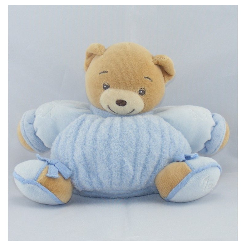 Doudou patapouf ours bleu blue laine KALOO