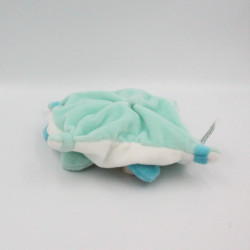 Doudou et compagnie chien plat collector blanc bleu pétales