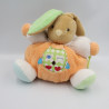 Doudou lapin orange vert bleu hibou chouette colors Kaloo