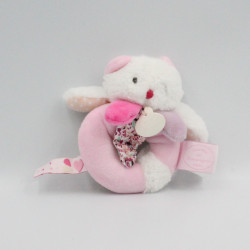 Doudou et compagnie hochet ours blanc rose Les Gommettes