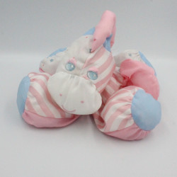 Peluche Puffalump cheval rose bleu blanc FISHER PRICE 1991