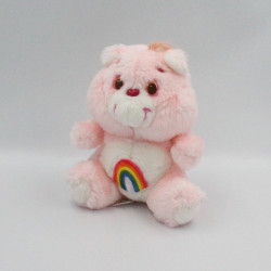 Ancienne Peluche Bisounours rose Grosfarceur Arc en ciel CARE BEARS 16 cm