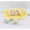 Doudou plat chien sweat capuche jaune NICOTOY