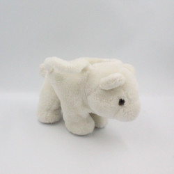 Doudou peluche sac ours polaire blanc FIZZY 