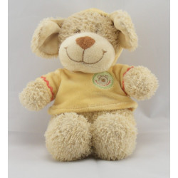 Doudou plat chien sweat capuche jaune NICOTOY