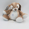 Doudou musical lapin beige marron bleu Emil et Rosy NATTOU