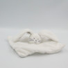 Doudou plat lapin blanc gris KIMBALOO LA HALLE